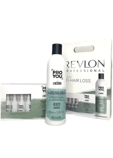 مجموعة الوقاية من قطرات الأمبولات + شامبو ريفلون REVLON PRO YOU